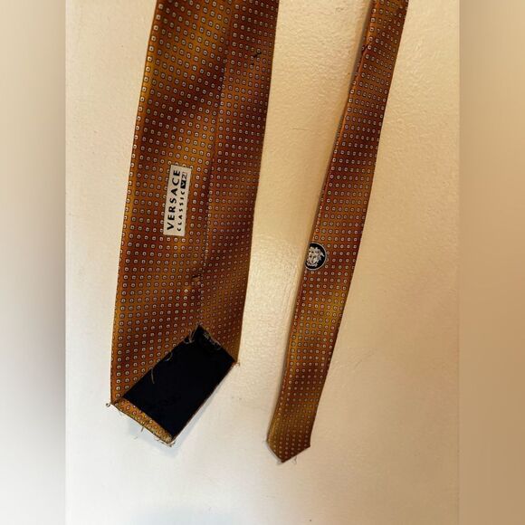 Versace v2 rare accessory square Pattern Tie dress suit tie rare necktie y2k - Picture 3 of 7